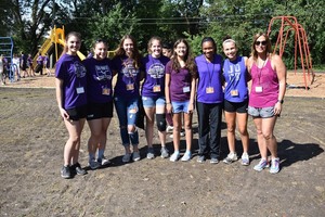 LHS Girl's Basketball team helps out